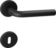 Deurklink L-model rvs zwart - 135mm