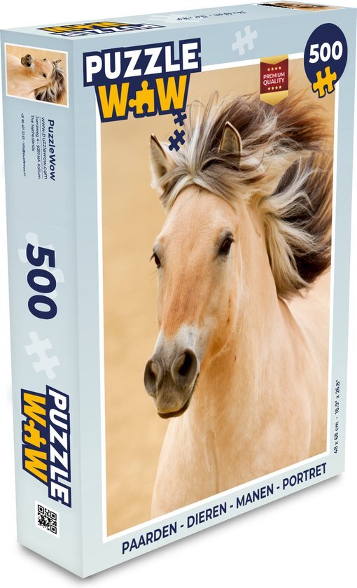 MuchoWow Puzzel Paarden - Dieren - Manen - Portret - Legpuzzel - Puzzel 500 stukjes - Sinterklaas cadeautjes - Sinterklaas voor grote kinderen