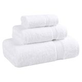 Superieure Superior Collection handdoekenset, 100% gekamd katoen, langstapelig, wit, 3 stuks