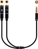 NANOCABLE Audio Jack (3.5 mm) Splitter Cable 10.24.1202 White Black