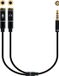 NANOCABLE Audio Jack (3.5 mm) Splitter Cable 10.24.1202 White Black