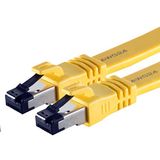 1aTTack.de Cat8.1 Patchkabel plat geel 7,5 m