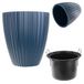 KADAX Decoratieve sierpot met binneninzetstuk, ronde plantenpot, bloempot van kunststof, plantenpot voor binnen en buiten, bloempot (blauw, 30 cm)