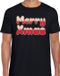 Bellatio Decorations Shoppartners Bv Merry xmas fout Kerst t-shirt - zwart - heren - Kerstkleding / Kerst outfit L
