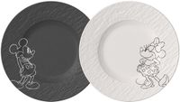 Villeroy & Boch Manufacture Rock Mickey Mouse Ontbijtborden Set 2-Delig
