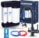 Morion Set de filtres à eau avec robinet de cuisine 3 voies Ari Linko noir
