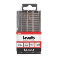 KWB HSS-M2 Titanium Mini Drill Bit Set 0.3 - 1.6 mm (20 pieces)