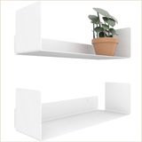 UNITURE Wandplank 2x 40cm Wit Metaal