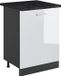 Vicco R-Line meuble bas de cuisine, blanc laqué/anthracite, 60 cm