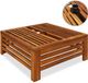 Casaria Parasolvoet Tafel Bruin Acaciahout Vierkant 62x62x26cm