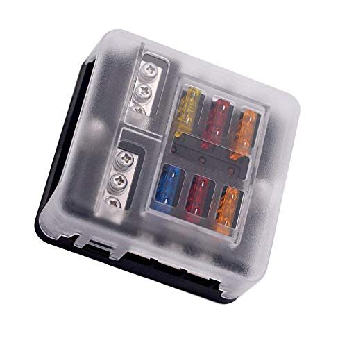 Offgridtec 6-voudige zekeringhouder voor auto platte zekering met LED-display