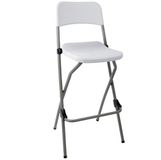 Bolero Opklapbare Barkruk (2 Stuks) - Wit