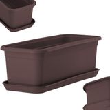 KADAX Wamat Balkonbak 40 cm Bruin Kunststof