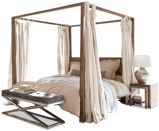 LOBERON Bed Milo antiekbruin