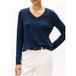 Tommy Hilfiger Souple Laine Col V Pull ample Dark Night Navy