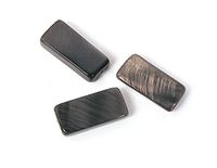parelmossel, Parelmoer parelmossel, rechthoekig, glanzend, zwart, 16 x 7 mm, 250 g, 313u, ca.
