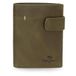 Pepe Jeans Staple Verticale portemonnee met kaarthouder en kliksluiting, groen, 8,5 x 10,5 x 1 cm, leer