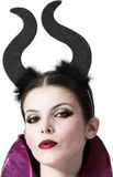 Atosa Halloween/horror verkleed diadeem/tiara - grote duivel hoorns - kunststof - dames/meisjes