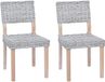 vidaXL Eetkamerstoel, 2 stuks, Kubu Rattan, Wit Gewassen, 46 x 55 x 84 cm