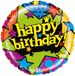 Folat Folie cadeau sturen helium gevulde ballon Gefeliciteerd/Happy Birthday sterren 53 cm