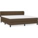 Maison Exclusive - Lit boxspring avec matelas, marron foncé, 180x200 cm, rembourré