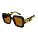 Gucci Eyewear Gucci GG1547S Sunglasses Women Black Oversized Brown 50mm