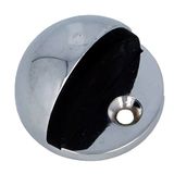 Amig - Deurstopper - Ø45 x 25 mm - Vloerbevestiging met schroef - Glanzend zilverkleurig zamak
