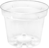 Garronda Plantenpot Bloempot - Kunststof - Rond - Plantenbak - 1 Stuk - Transparent, 19cm H=15cm – Transparant - GD-NIC-Pot64