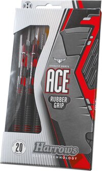 Harrows Ace Rubbergrip Steeltip dartpijlenset