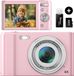 K&L Digitale Camera 4K - 64MP - Roze-4K 64MP - Compact Camera - Vlog Camera - Inclusief 64GB