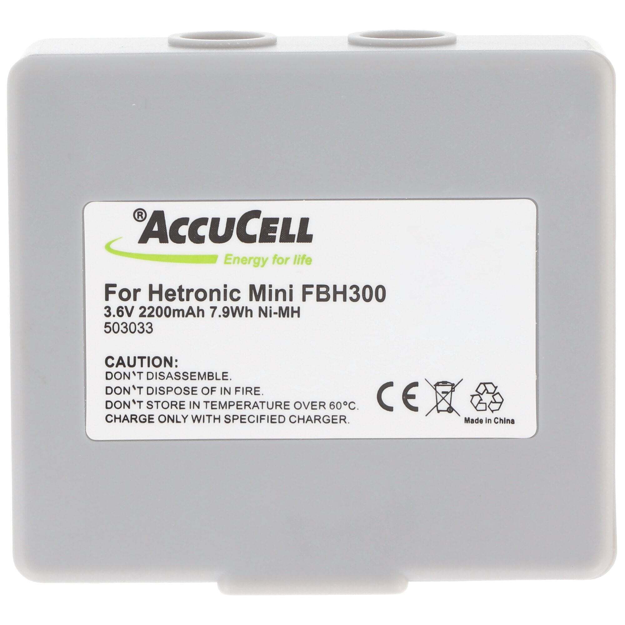 ACCUCELL Batterij geschikt voor Hetronic NM13HA batterij 68300990, 68300600, FBH300 3.6 volt 2000-2200mAh