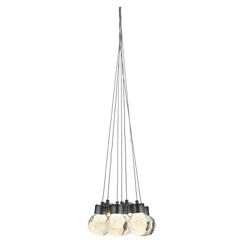 Oaks Lighting Eiken Verlichting Samos, Matt Antiek Zilver Muurlamp - 7 x 2,4 W LED