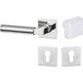 Hermat INFINITY 02 béquille en acier inoxydable, bouton / béquille - DIN gauche chrome poli