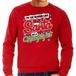 Bellatio Decorations Foute Kersttrui - sweater - Im the reason why Santa has a naughty list - rood - voor heren - kerstkleding / kerst outfit M