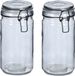 Zeller Voorraadpotten/bewaarpotten - 2x - 750 ml - glas - met beugelsluiting - D10 x H15 cm