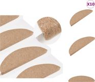 vidaXL Trapmatten - Zelfklevend - 10 stuks - Beige