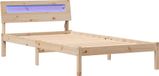 vidaXL Bedframe met hoofdeinde Bruin 100 x 200 cm Massief grenenhout