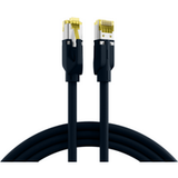 EFB ELEKTRONIK Icecat Patchkabel RJ45 Patchkabel Cat.6A S/FTP PUR, Cat.7 Rohkabel TM31 schwarz 5m - 1 VPE = 5 Stück