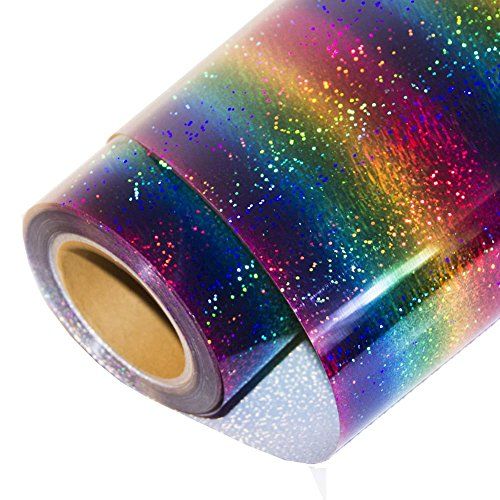 HOHOFILM Holografische Streep Multi Warmteoverdracht Vinyl Iron-on HTV Druk Papier Blad voor Kledingstuk T-Shirt 50 cm x 30 cm