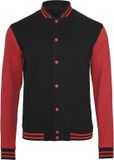 Build Your Brand Sweat College Jacket Black/Red L