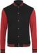 Build Your Brand Sweat College Jacket Black/Red L