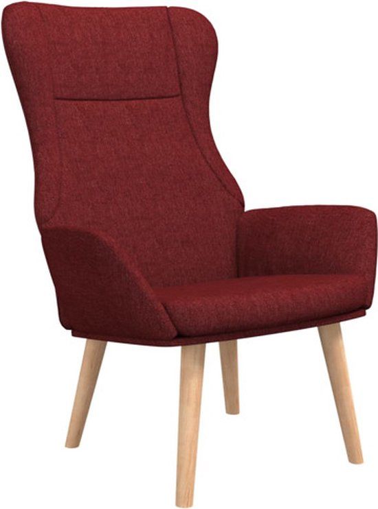 vidaXL Relaxstoel Stof Wijnrood