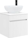 vidaXL Wandgemonteerde wastafelmeubel Wit 49 x 44,5 x 66,5 cm