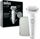 Braun Silk-épil 9 9-011 Epilator - Silver/White - 40 Tweezers - Wet & Dry