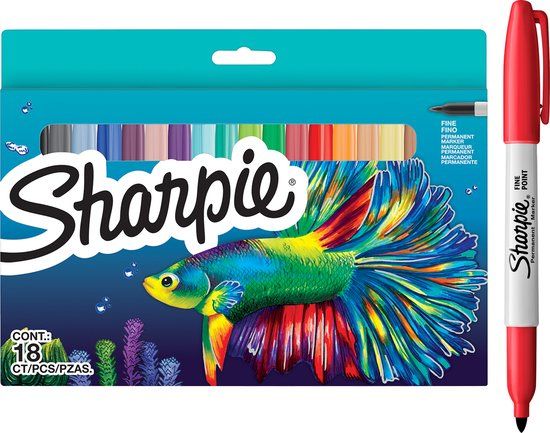 Sharpie Set van Permanent Markers | Limited Edition Verschillende Kleuren | Fijne Punt | 18 Markers