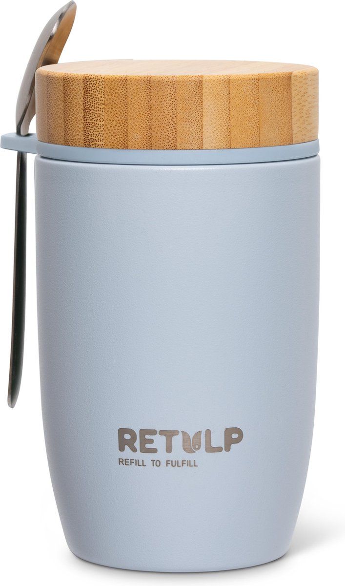 Retulp Big Mug - Thermos - Lunchbox - 500 ml - RVS - Premium Grey - 8719747801321