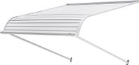 VEVOR Raam Luifel Deur Luifel Zonwering Dakbedekking Aluminium Wit 101,6x106,6x51cm
