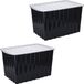 Storage Solutions Opbergdozen/organizers met deksel 2x stuks - kunststof - 84L