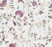 A.S. Création Vliesbehang bloemen in wit violet roze