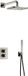 Hotbath Gal IBS40A set de douche encastrable thermostatique avec 2 voies arrêt-inverseur